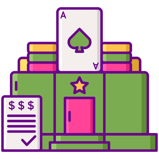 Casino chip Flaticons Lineal Color icon