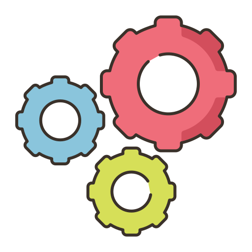 Gears Flaticons Lineal Color icon