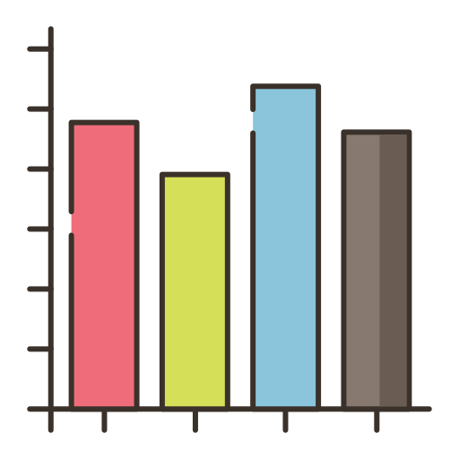Bar chart Flaticons Lineal Color Ícone