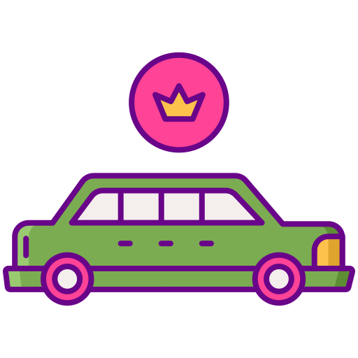 Limousine Flaticons Lineal Color icon