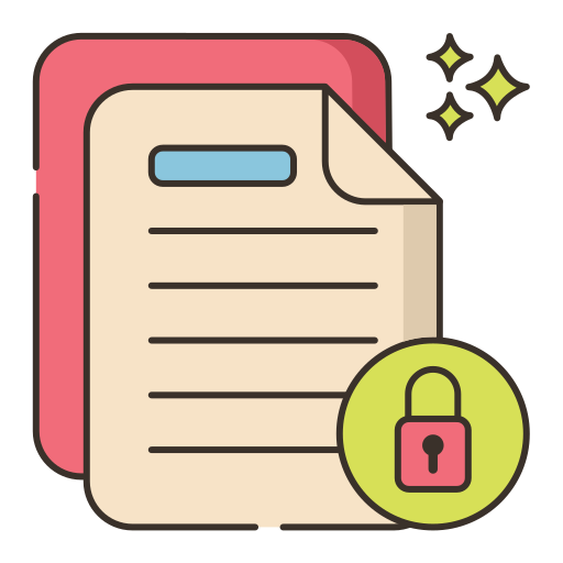 Data protection Flaticons Lineal Color icon