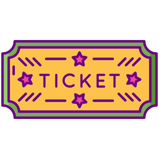 Ticket Flaticons Lineal Color icon
