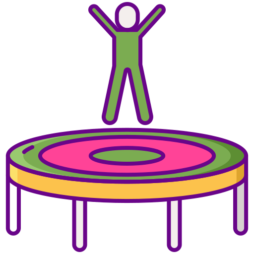 trampolin Flaticons Lineal Color icon