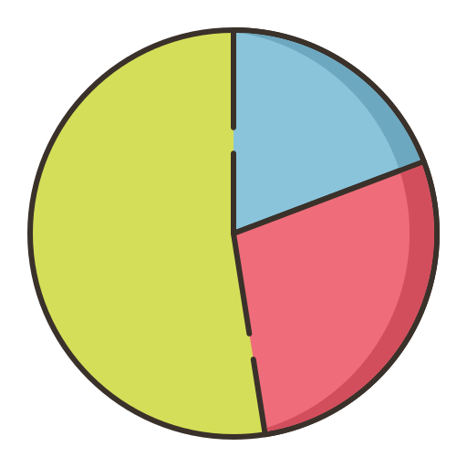 Pie chart Flaticons Lineal Color icon
