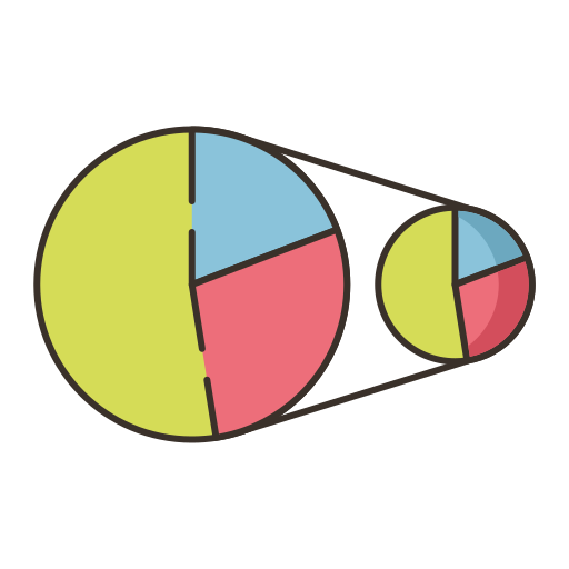 Pie charts Flaticons Lineal Color icon