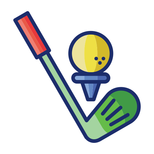 le golf Flaticons Lineal Color Icône