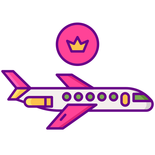 Jet Flaticons Lineal Color icon