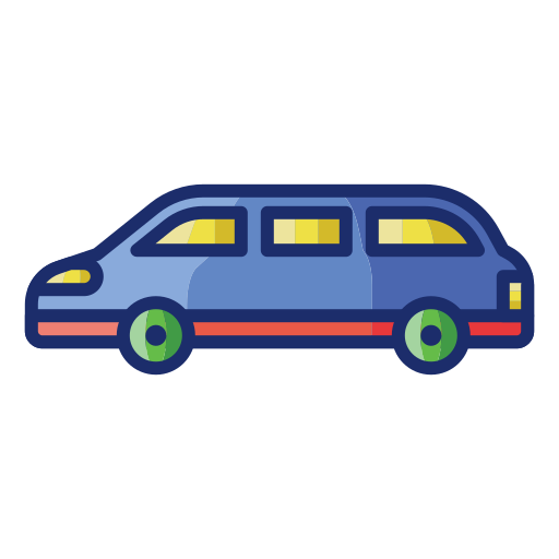 limousine Flaticons Lineal Color icoon