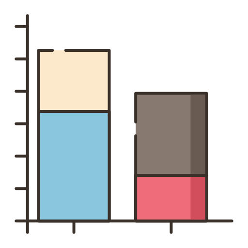 Gráfico de barras Flaticons Lineal Color Ícone