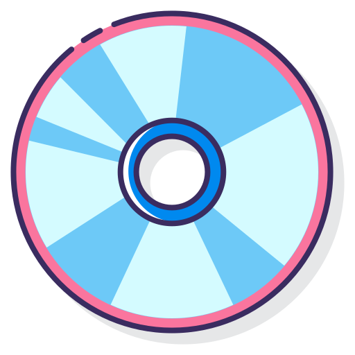 płyta cd Flaticons Lineal Color ikona