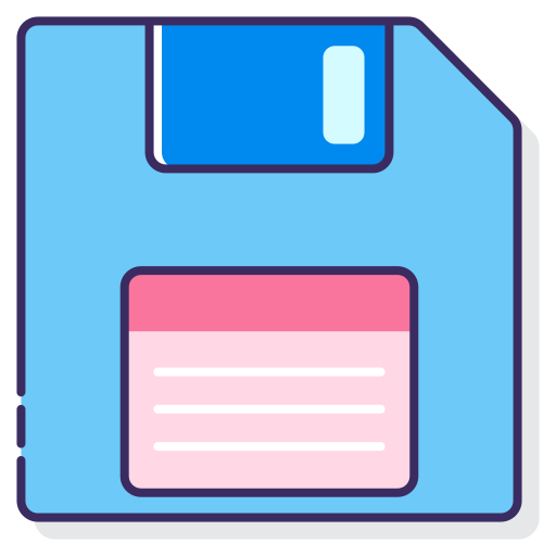 diskette Flaticons Lineal Color icon