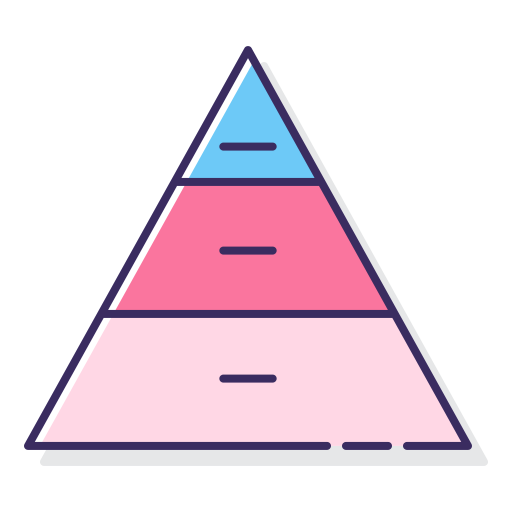 Gráfico de pirâmide Flaticons Lineal Color Ícone