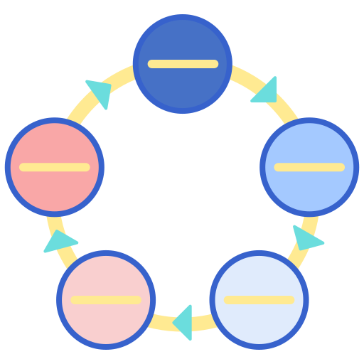 Цикл Flaticons Lineal Color иконка