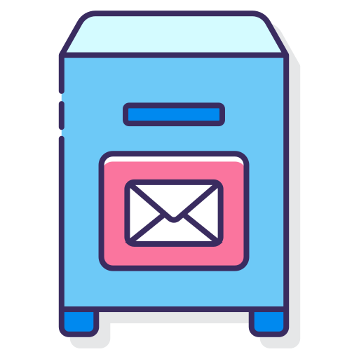 Mailbox Flaticons Lineal Color icon