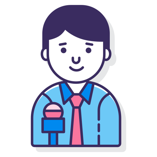 Reporter Flaticons Lineal Color icon