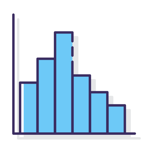 grafico a barre Flaticons Lineal Color icona