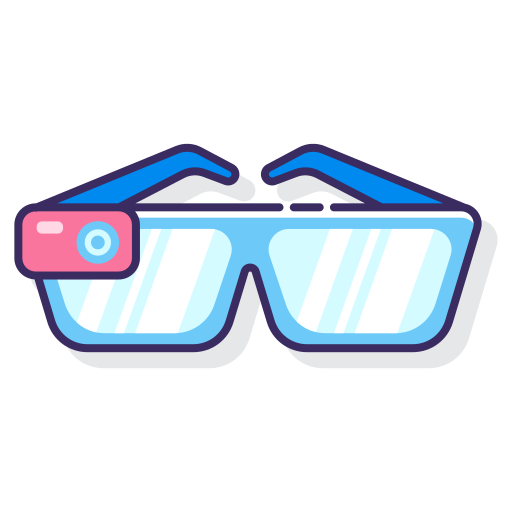 occhiali intelligenti Flaticons Lineal Color icona