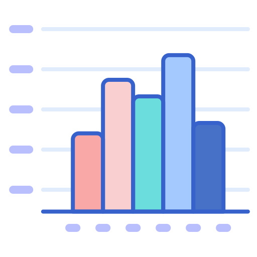 Bar chart Flaticons Lineal Color icon