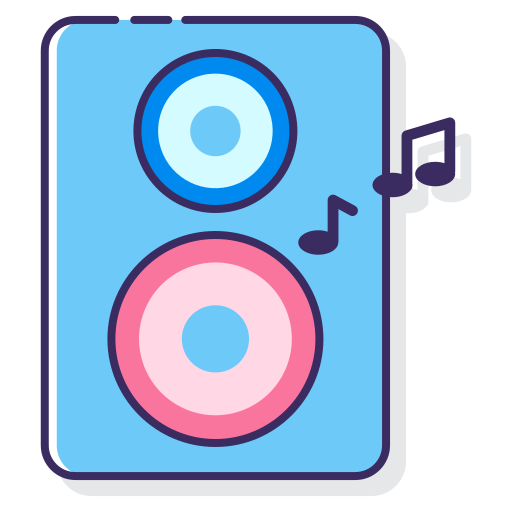 głośnik Flaticons Lineal Color ikona