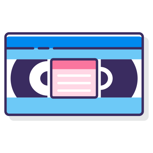 vhs Flaticons Lineal Color ikona