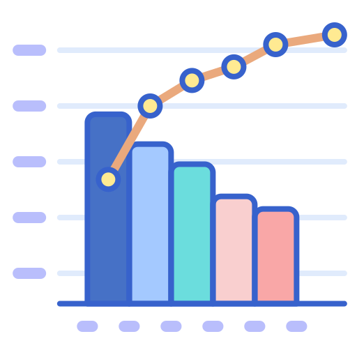 analytics Flaticons Lineal Color icon
