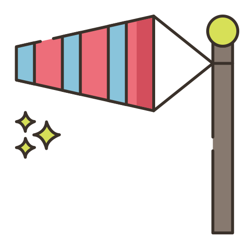 wiatrówka Flaticons Lineal Color ikona