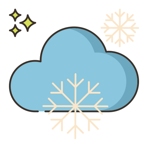 sneeuwvlok Flaticons Lineal Color icoon