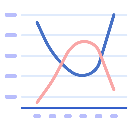 Line chart Flaticons Lineal Color icon