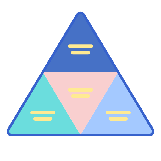 grafico a piramide Flaticons Lineal Color icona