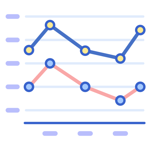 Line chart Flaticons Lineal Color icon