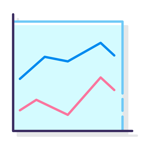 Line chart Flaticons Lineal Color icon