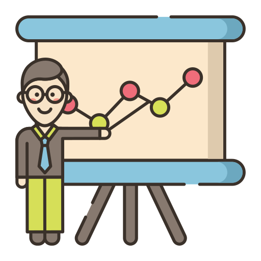 Analytics Flaticons Lineal Color icon