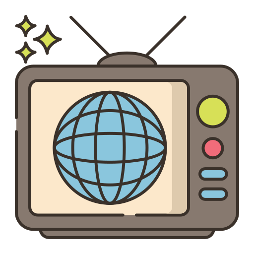 televisión Flaticons Lineal Color icono