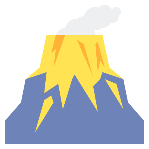 vulkaan Flaticons Flat icoon