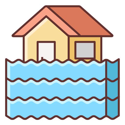 powódź Flaticons Lineal Color ikona