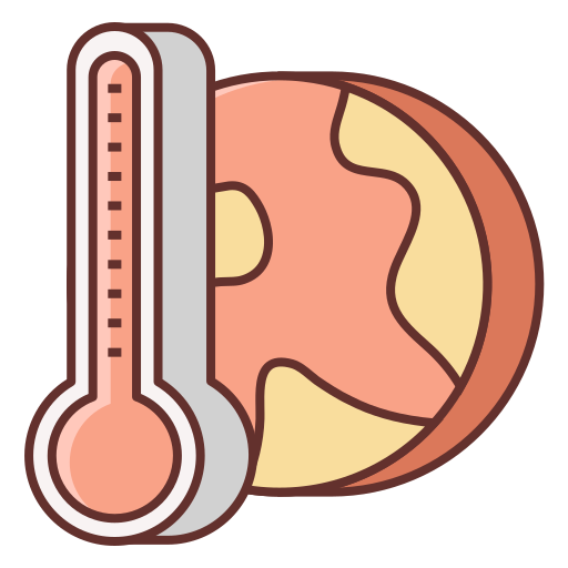 il riscaldamento globale Flaticons Lineal Color icona