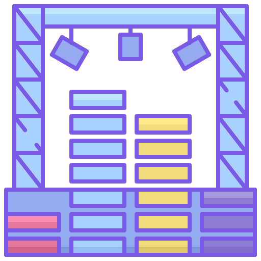 Stage Flaticons Lineal Color icon