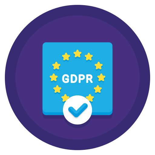 GDPR Flaticons Flat Circular icono