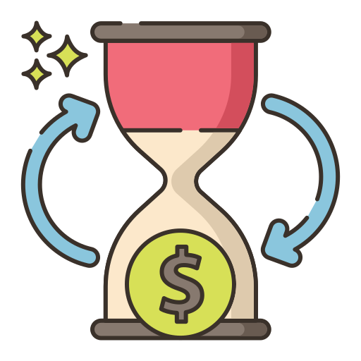 Time is money Flaticons Lineal Color icon