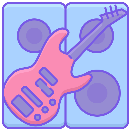 elektrische gitarre Flaticons Lineal Color icon