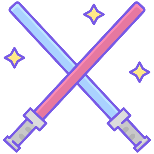 miecz świetlny Flaticons Lineal Color ikona