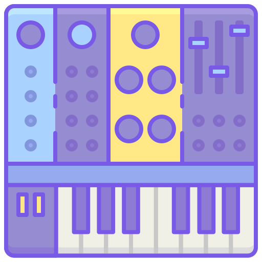 synthesizer Flaticons Lineal Color icon