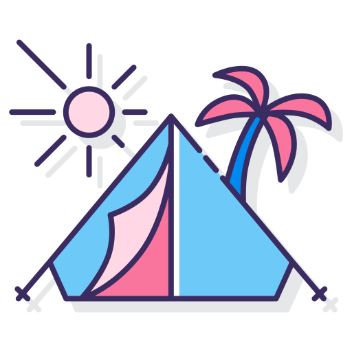 tent Flaticons Lineal Color icoon