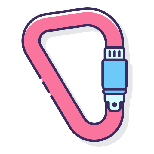 Carabiner Flaticons Lineal Color icon