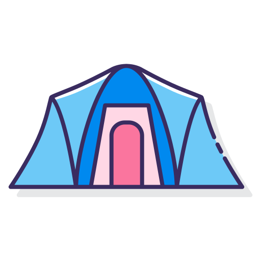 Палатка Flaticons Lineal Color иконка