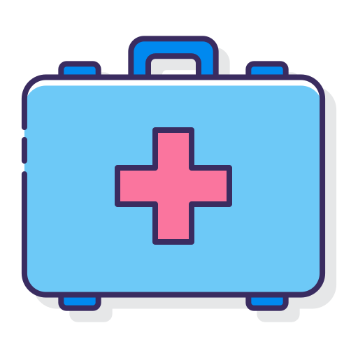 First aid kit Flaticons Lineal Color Ícone