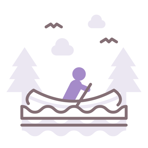Canoeing Flaticons Lineal Color icon