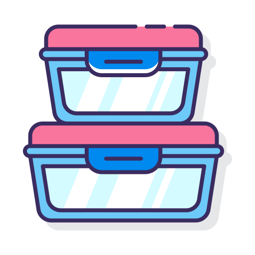 tupperware Flaticons Lineal Color иконка