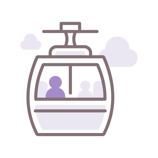 Cabina de teleférico Flaticons Lineal Color icono