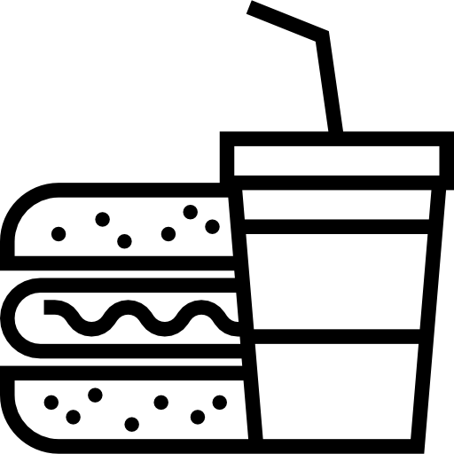 fast food Meticulous Line ikona